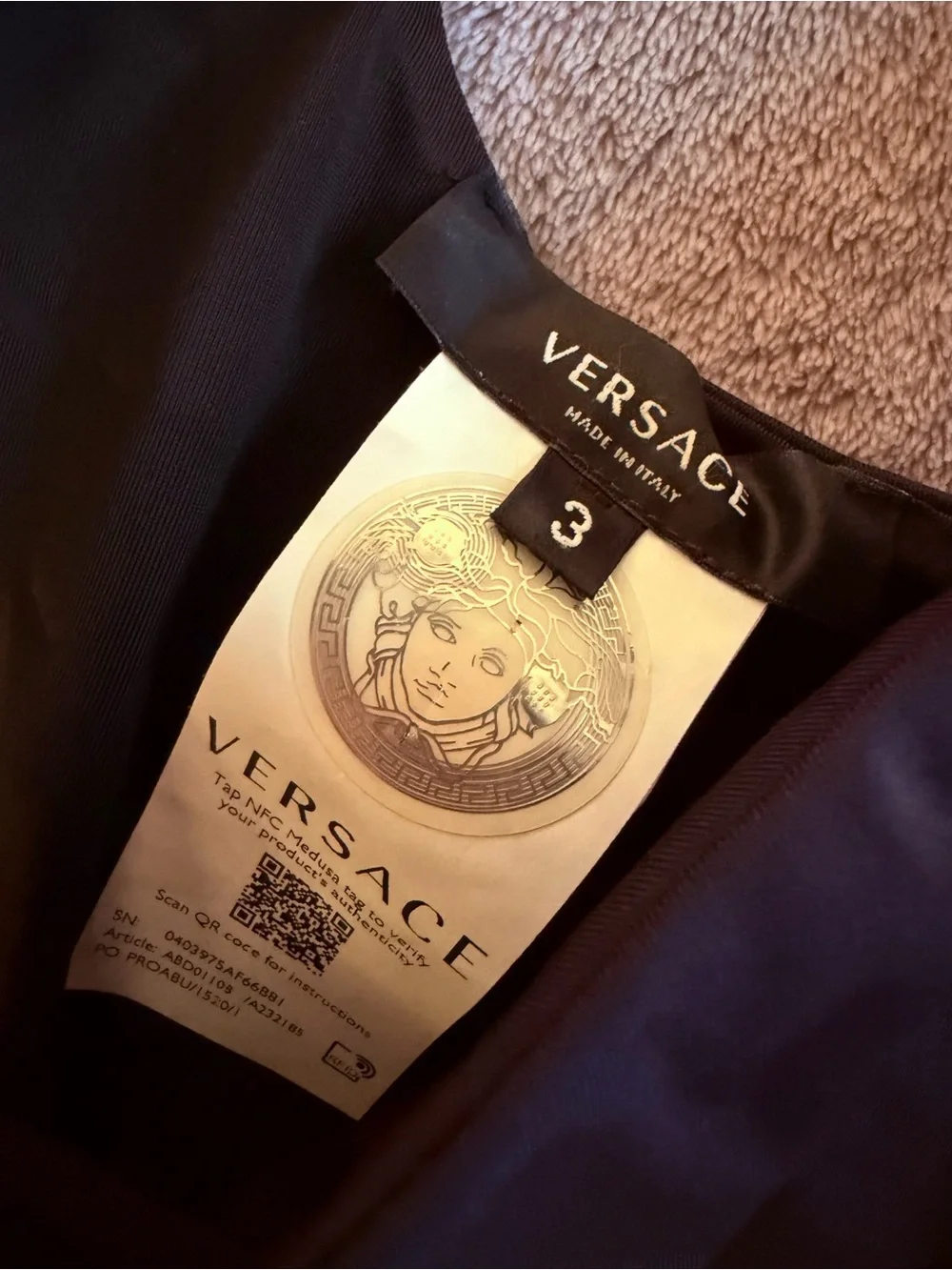 Versace Black One-Piece with Gold Strap Detail Swimsuit Size 3 S-M